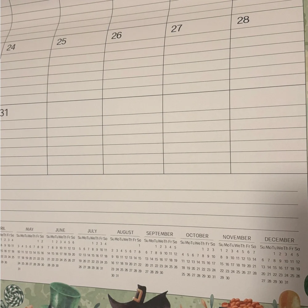 Extra large wall calendar